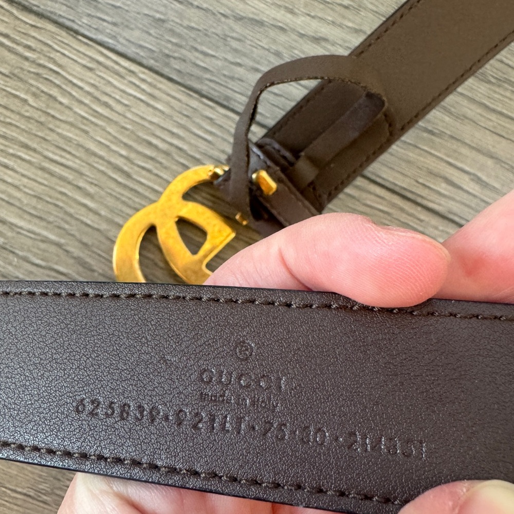 Gucci GG Supreme Belt - Brown and Gold - Picture 2 of 3